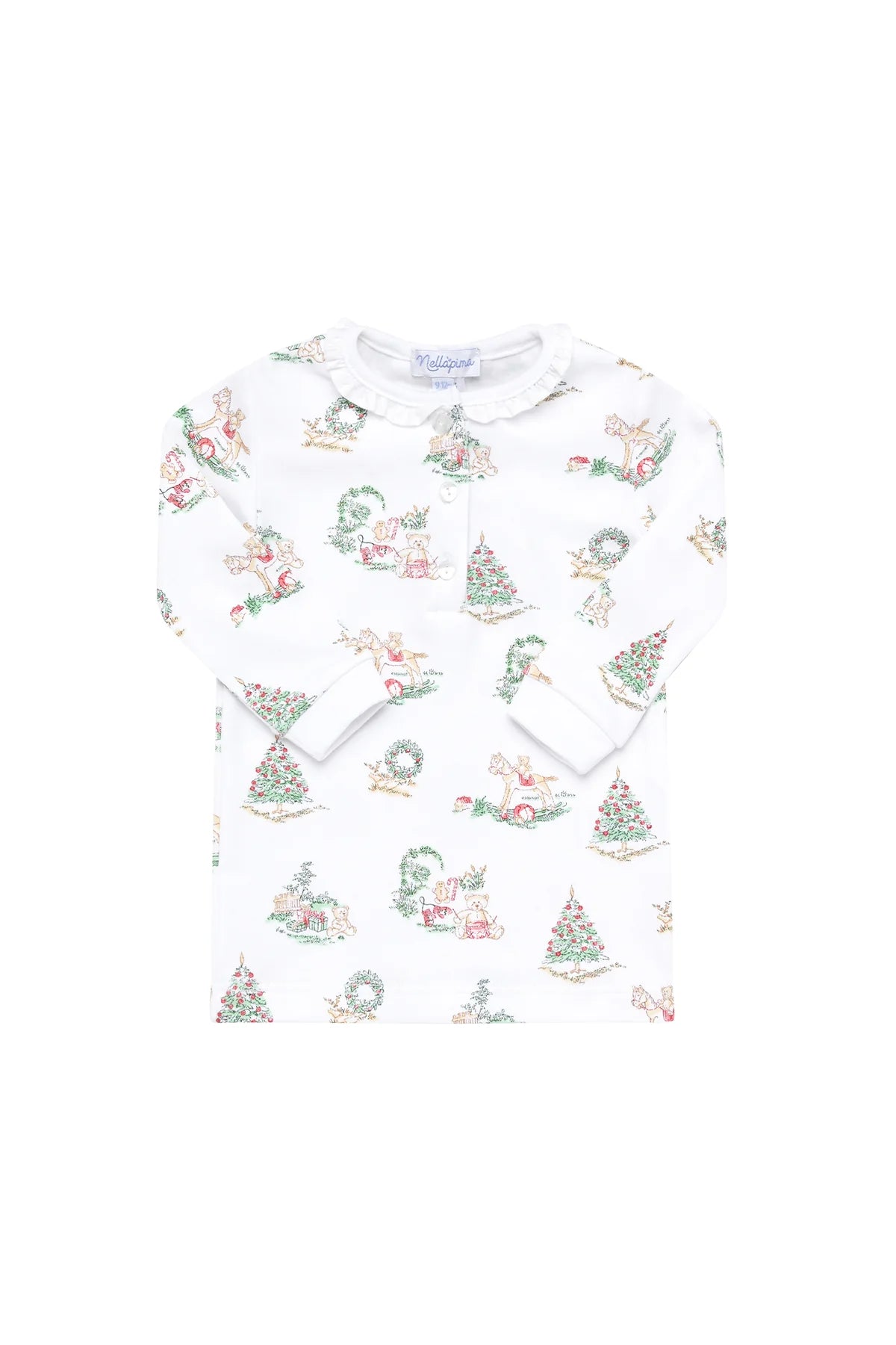 Nellapima | Girls Christmas Toile Pajamas