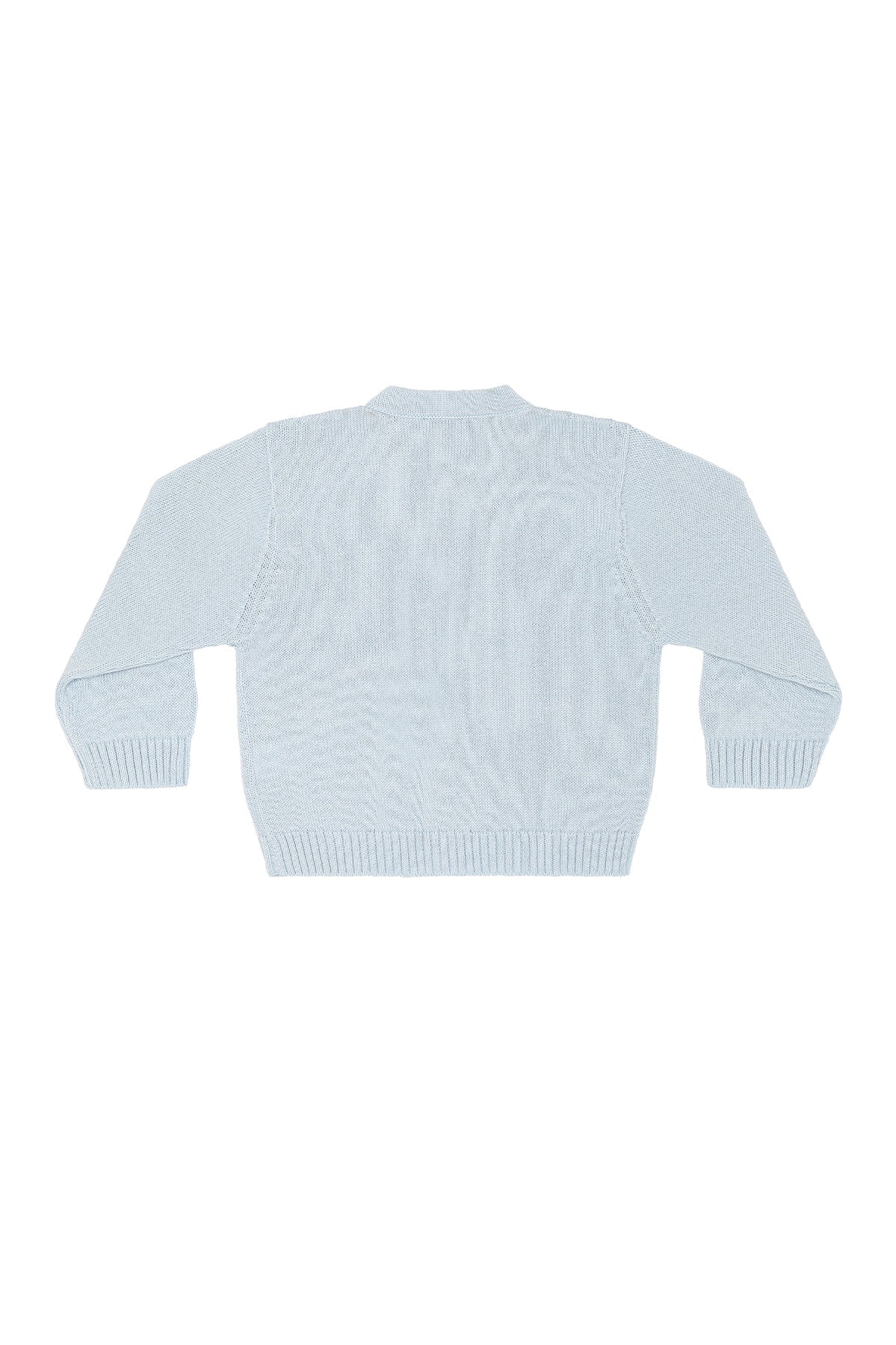 Blue Cars Embroidered Knit Cardigan