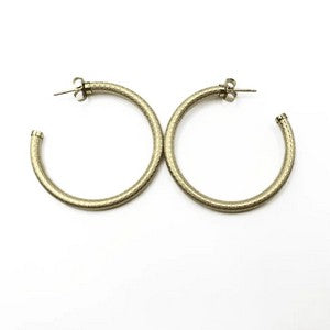 Bali 14k Gold Filled Textured Hoop Earrings