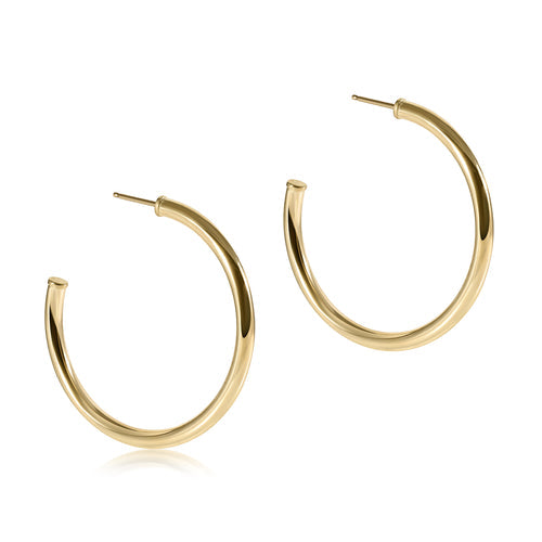 eNewton | 1.5" Post Hoop 3mm Earrings - Smooth