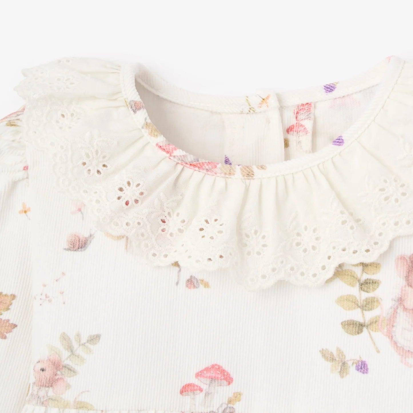 Elegant Baby | Magical Mouse Pin Cord Dress w/ Ruffle Lace Collar