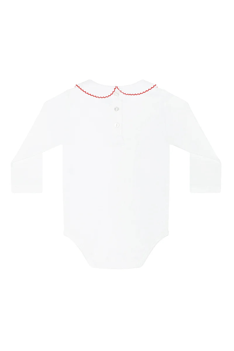 Elise Peter Pan Collar Onesie - Red