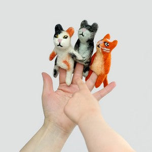 Dogs and Cats Felt Finger Puppets