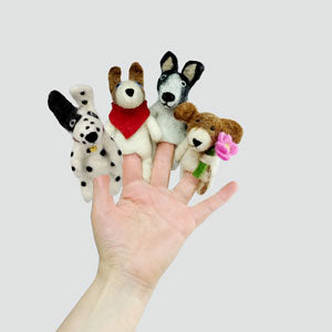 Dogs and Cats Felt Finger Puppets