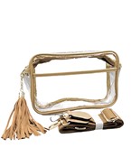 Golden Stella | Color Trim Clear Stadium Rectangle Crossbody Bag