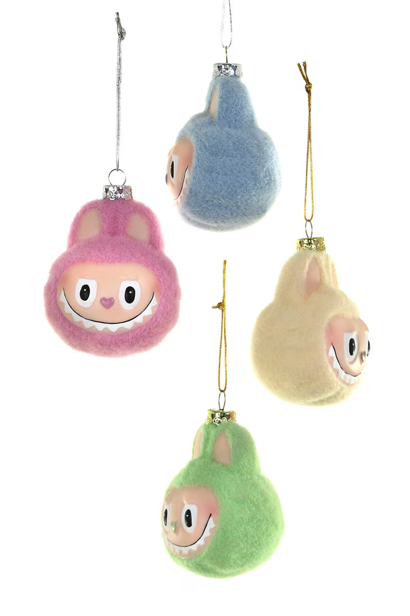 Fuzzy Monster Ornaments - Assorted Colors