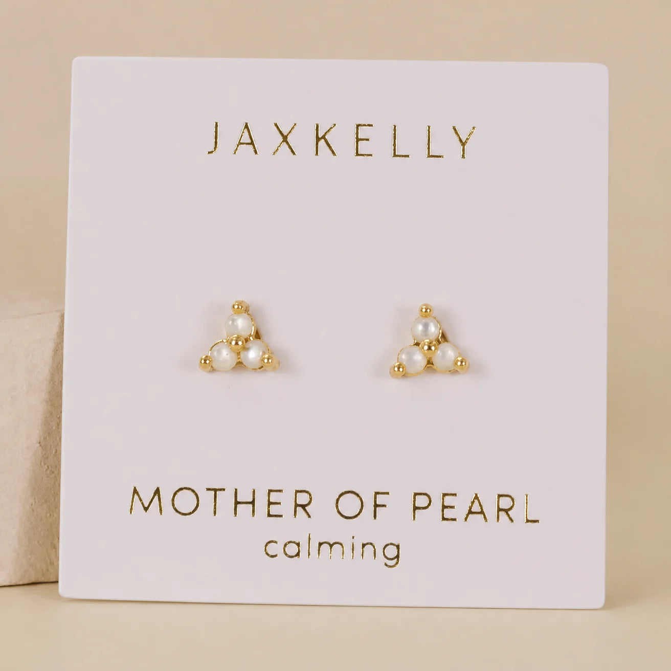 JaxKelly Trio Cluster Gold Earrings