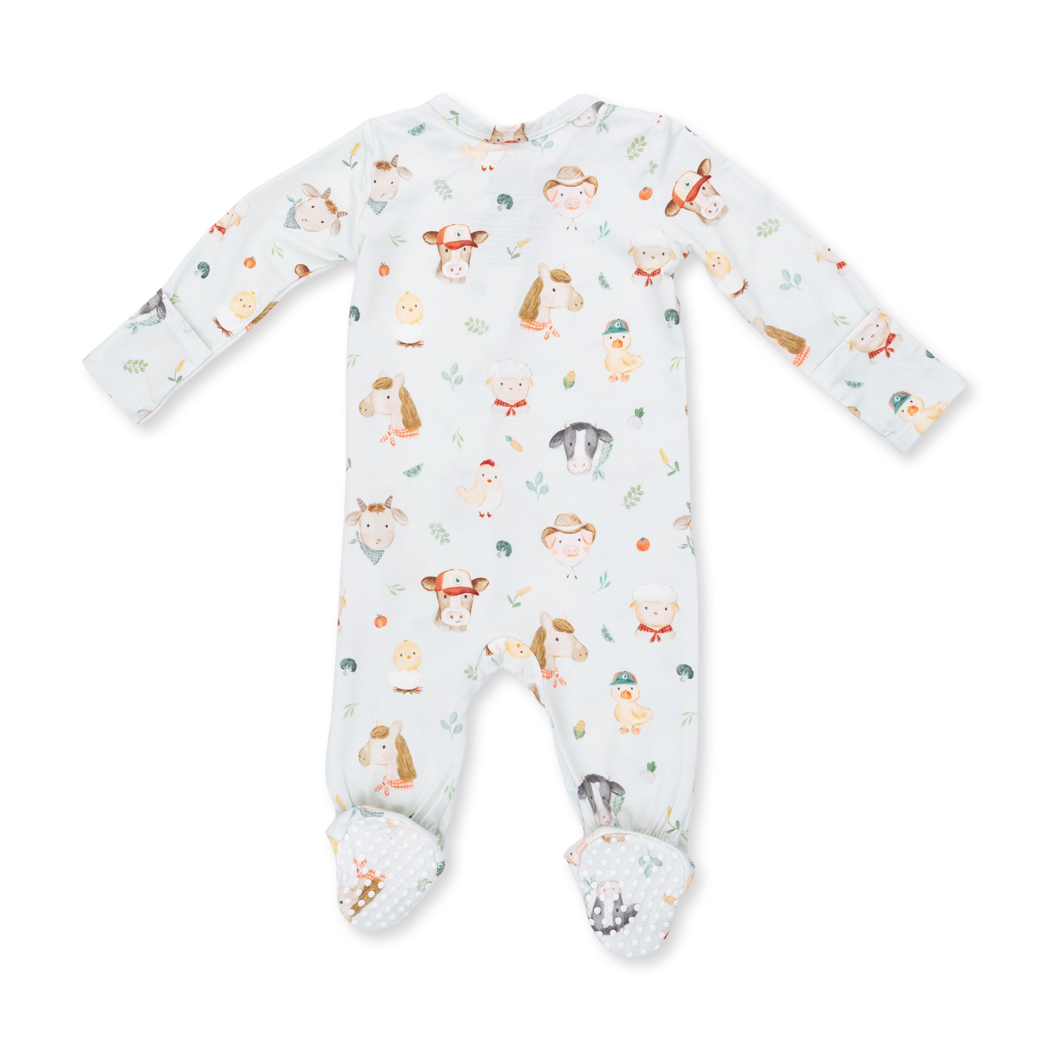 Angel Dear | Baby Farm Faces 2 Way Zipper Footie