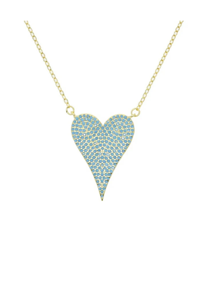 Dylan Pave Heart Necklace