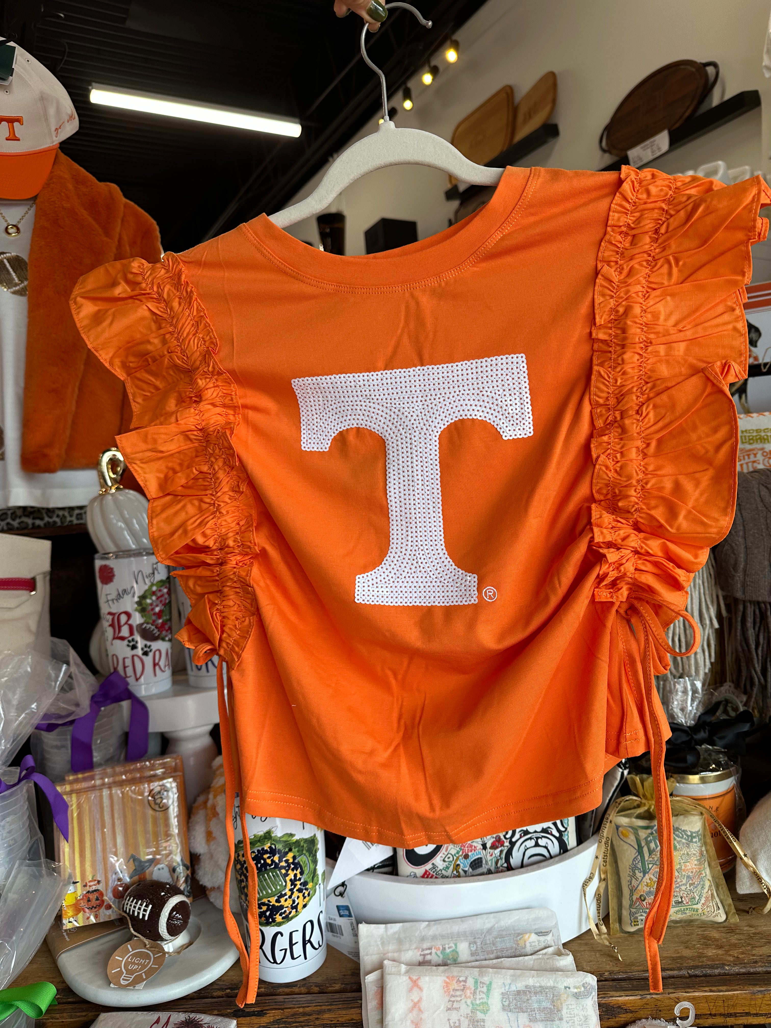 University of Tennessee Ruffle Short Sleeve - Orange