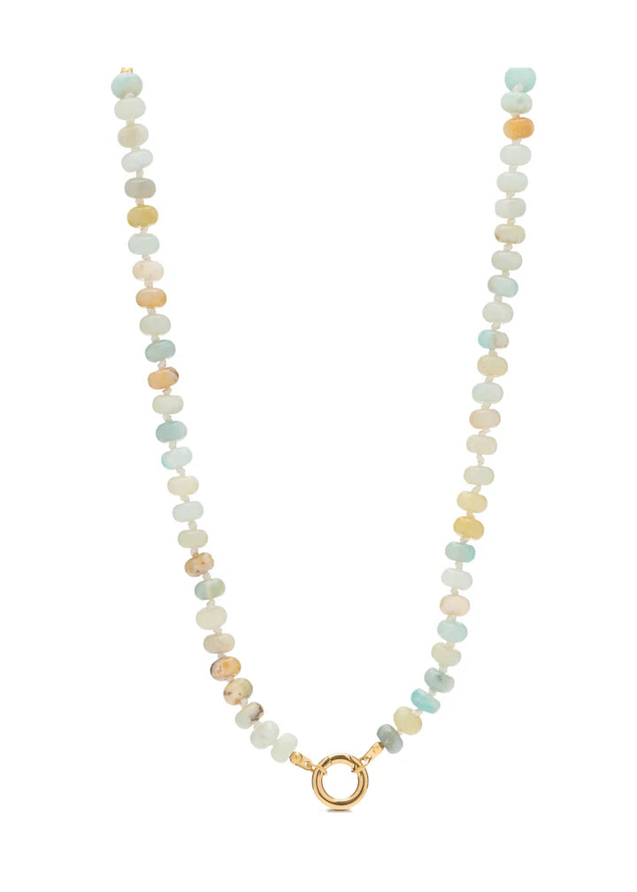 Natural Stone Carabiner Necklaces