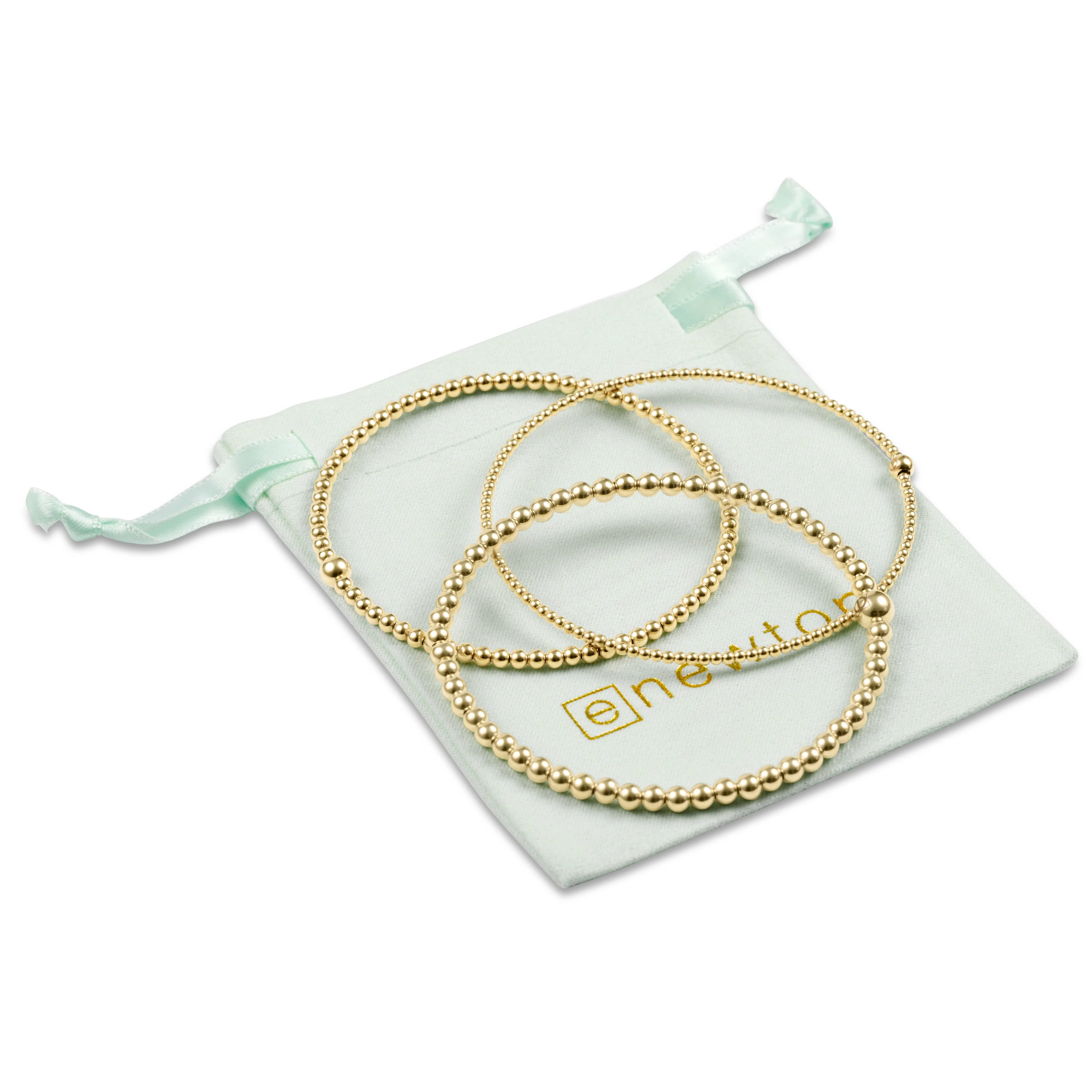 E Newton Classic Beaded Bangle Bracelets
