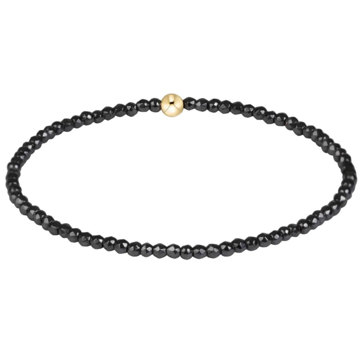 Extends Classic Faceted Hematite 2mm Bracelet