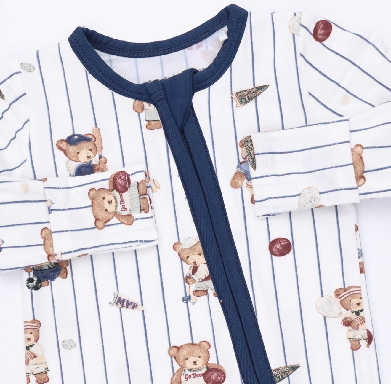 Mixed Sports Bears 2 Way Zipper Footie