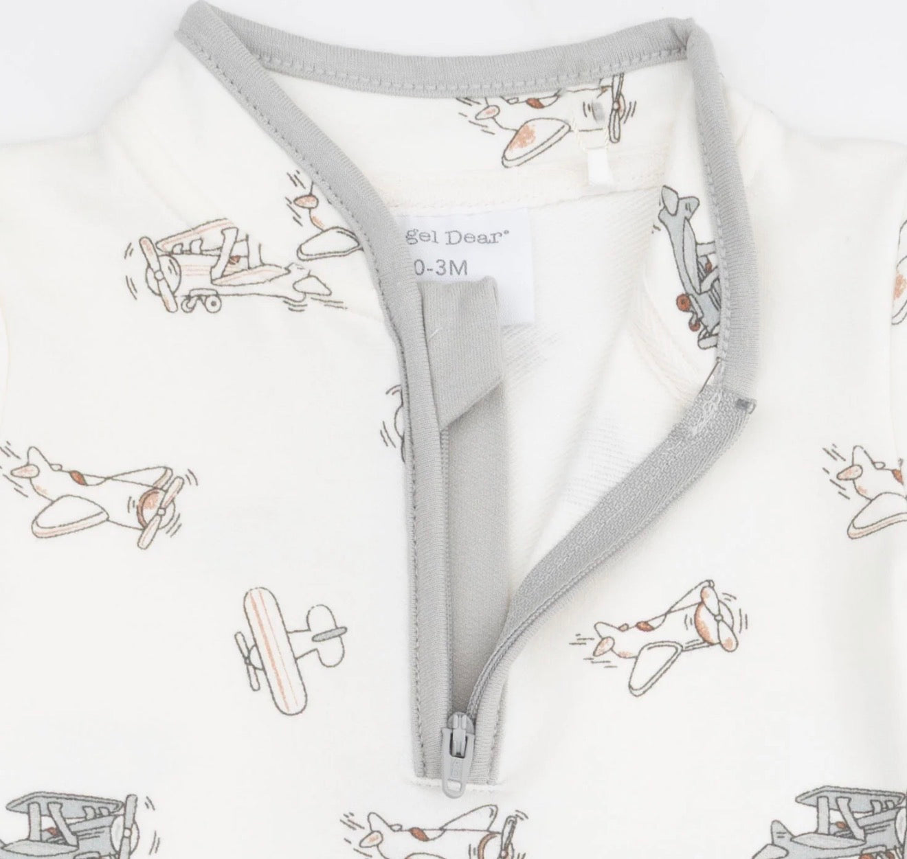 Vintage Airplane Pilots Zip Neck Romper