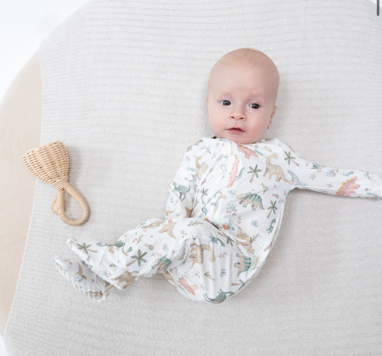 Sweet Baby Dinos 2-Way Zipper Footie