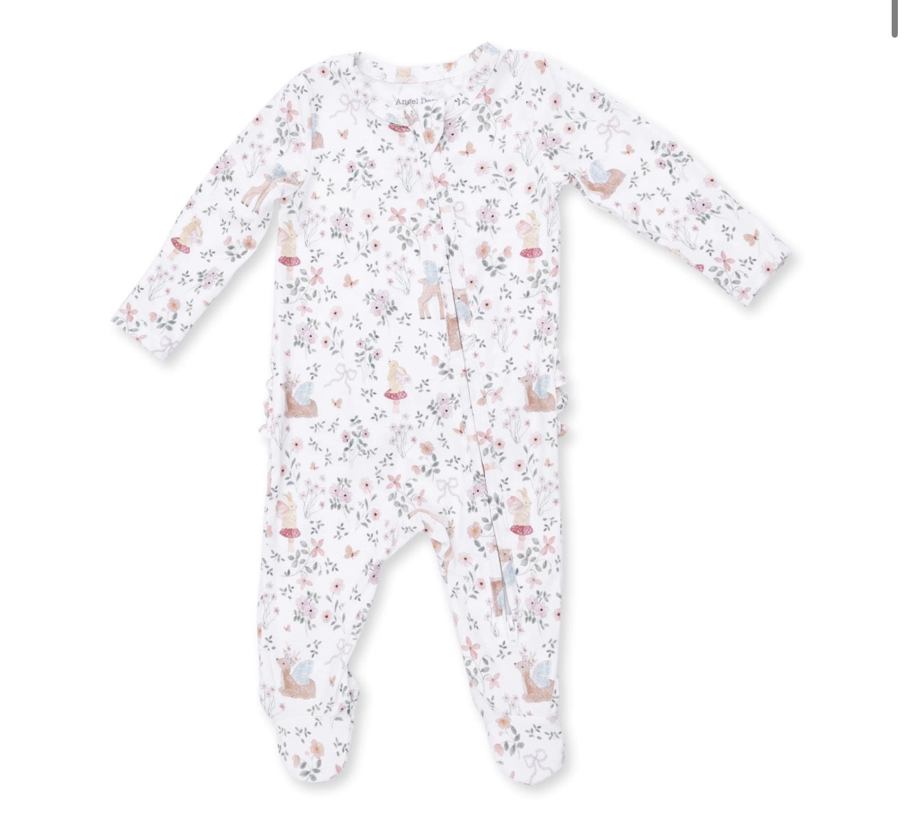 Enchanted Woodland 2 Way Ruffle Back Zipper Footie