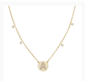 Natalie Wood | Shine Bright Circle Initial Necklace