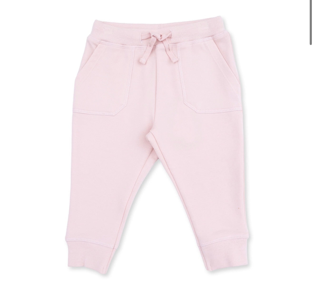 Solid Veiled Pink Jogger Pant