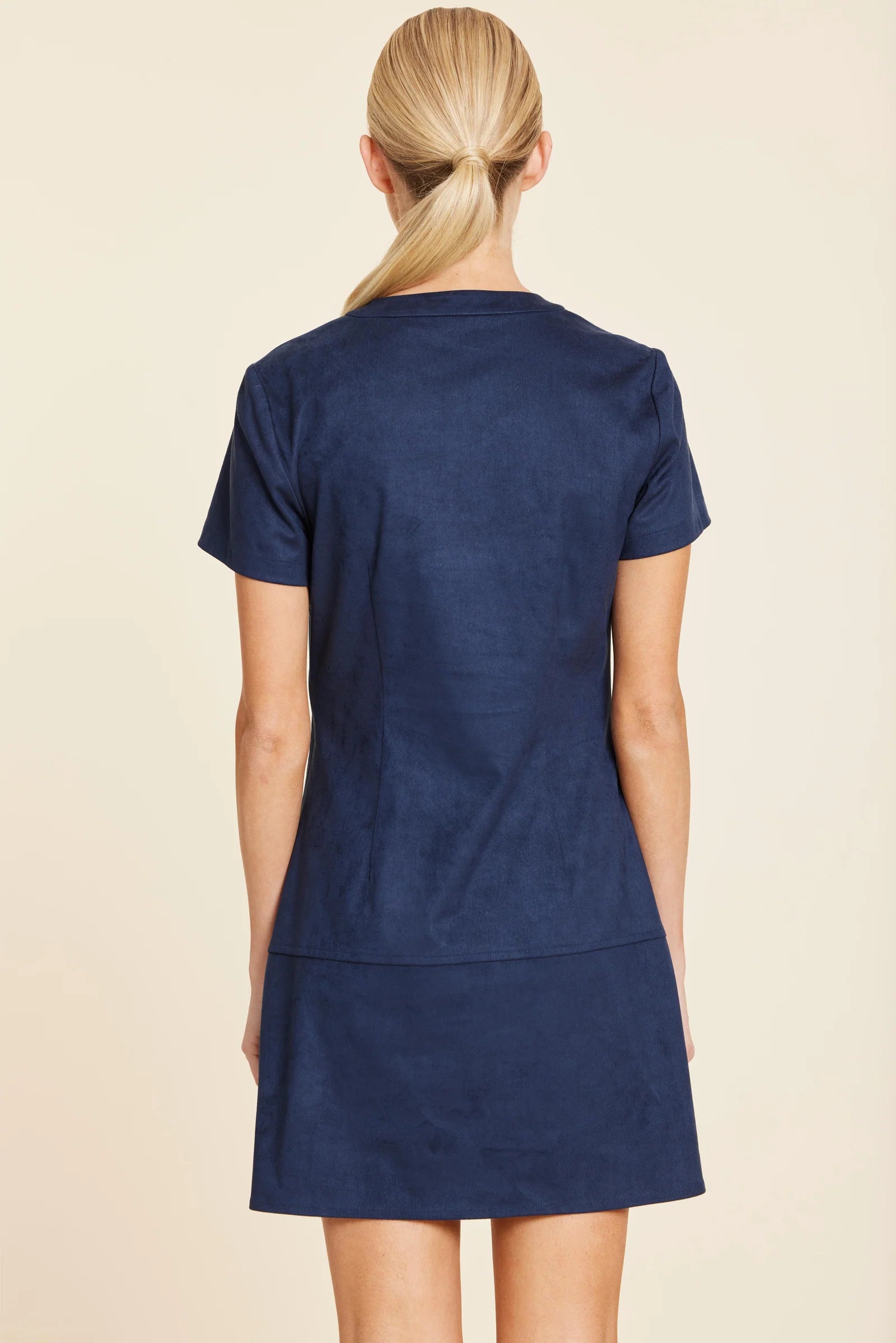 Mallory Navy Zip Up Dress