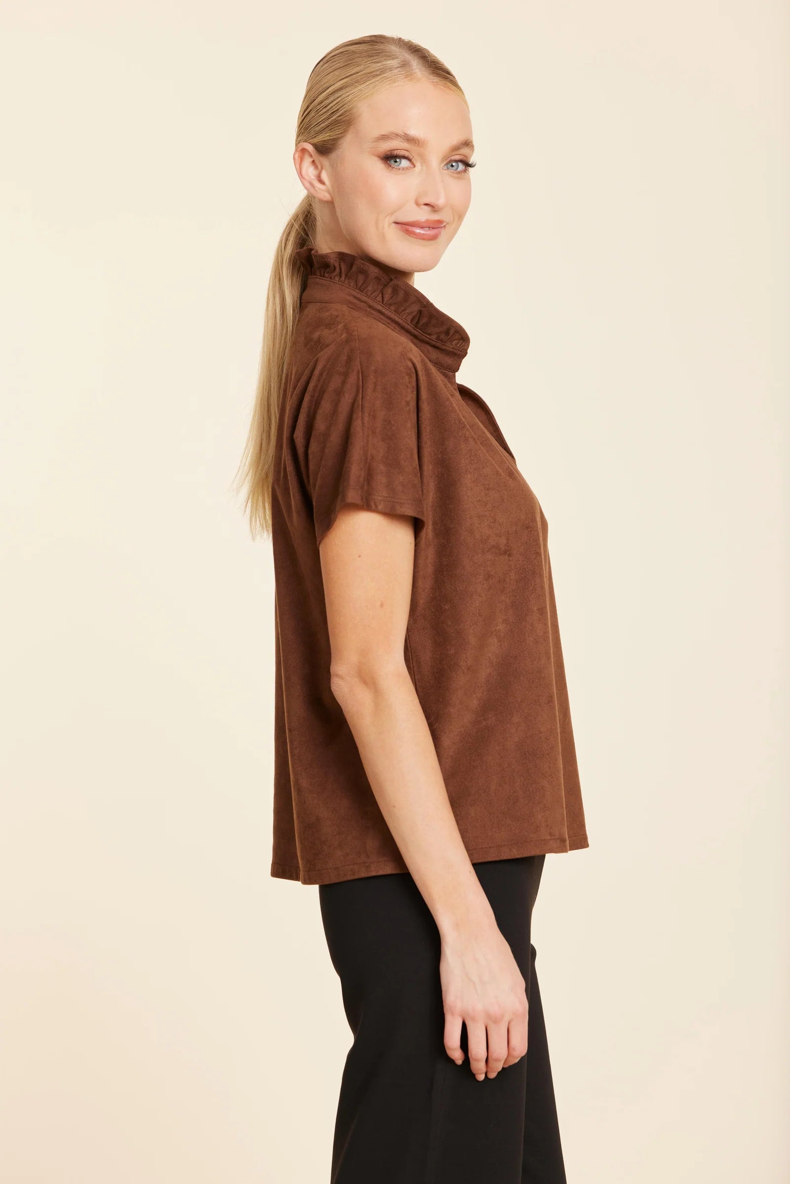 Liv Ruffle Collar Top