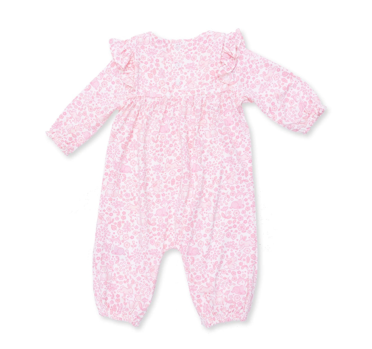Baby Woodland Ruffled Sleeve Snap Romper