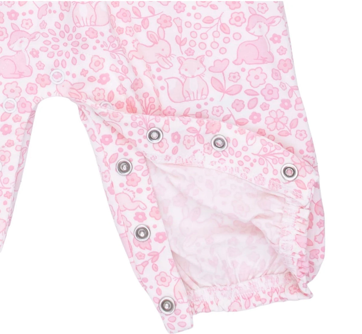 Baby Woodland Ruffled Sleeve Snap Romper