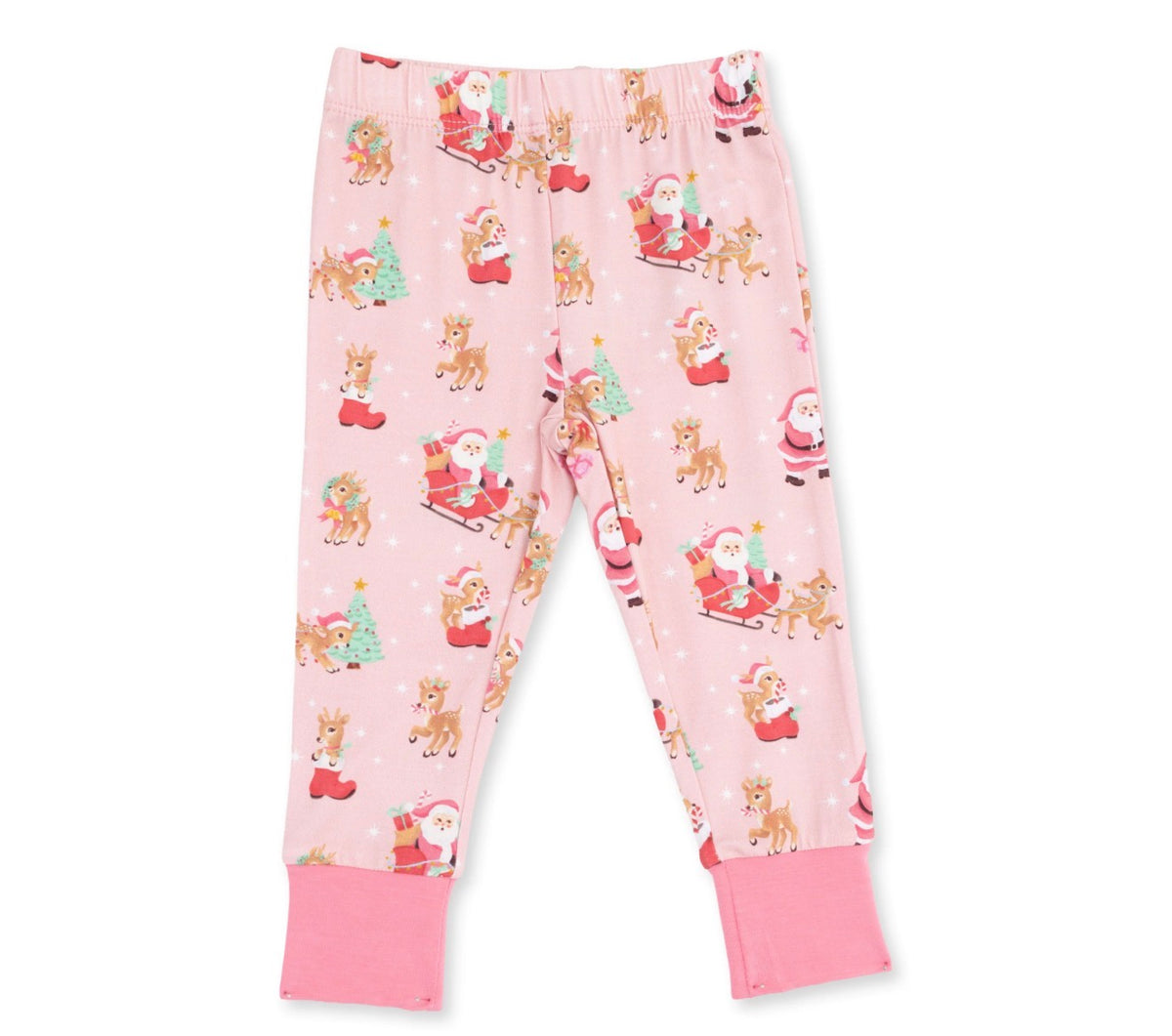 Vintage Reindeer & Santa Long Sleeve Loungewear Set