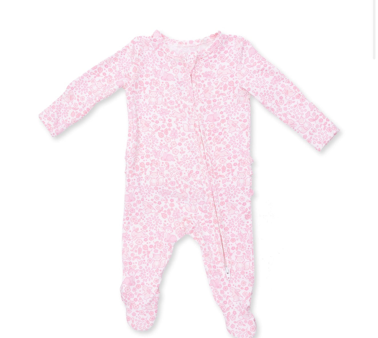 Baby Woodland 2-Way Ruffle Zipper Footie