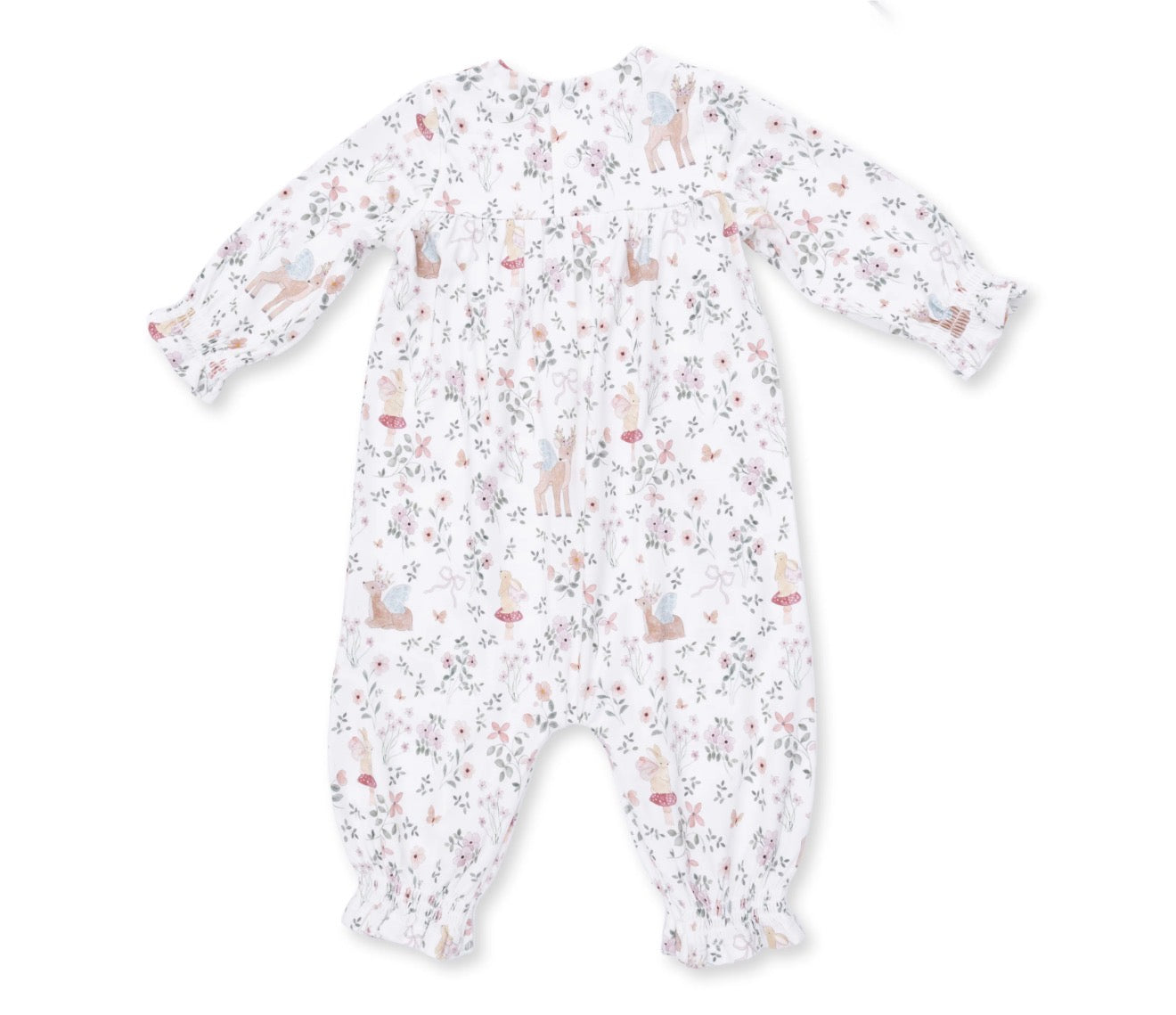 Enchanted Woodland Smocked Long Sleeve Romper