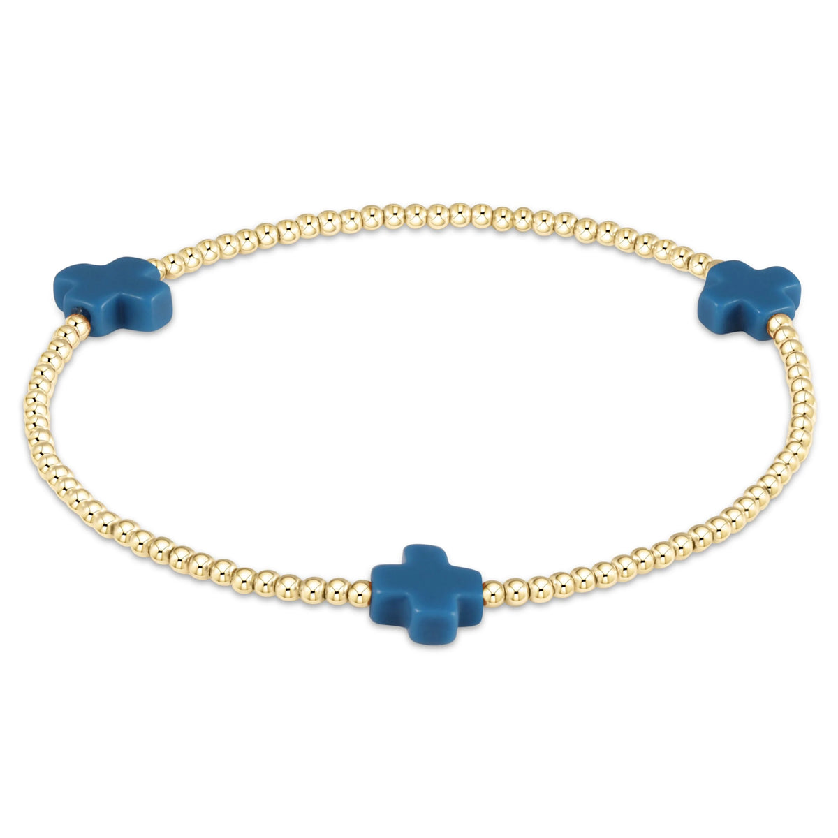 Signature Cross 2mm Gold Bracelet