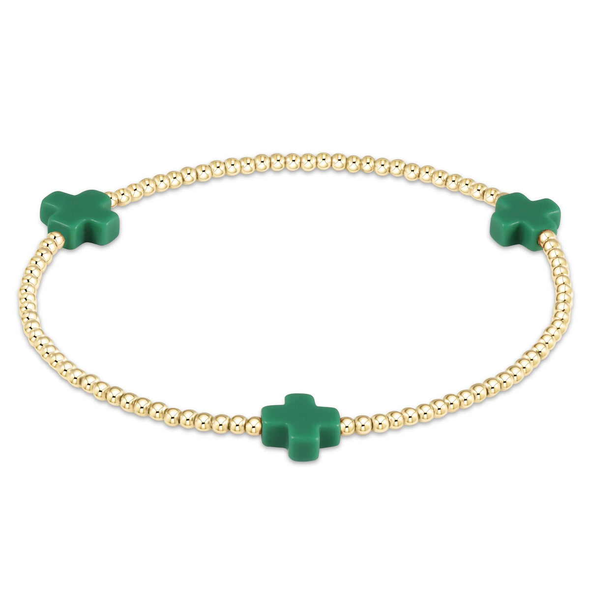 Signature Cross 2mm Gold Bracelet