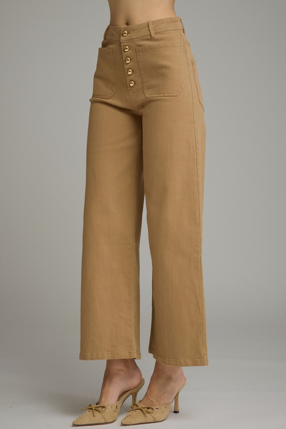 Zolie Tan Wide Leg Pants