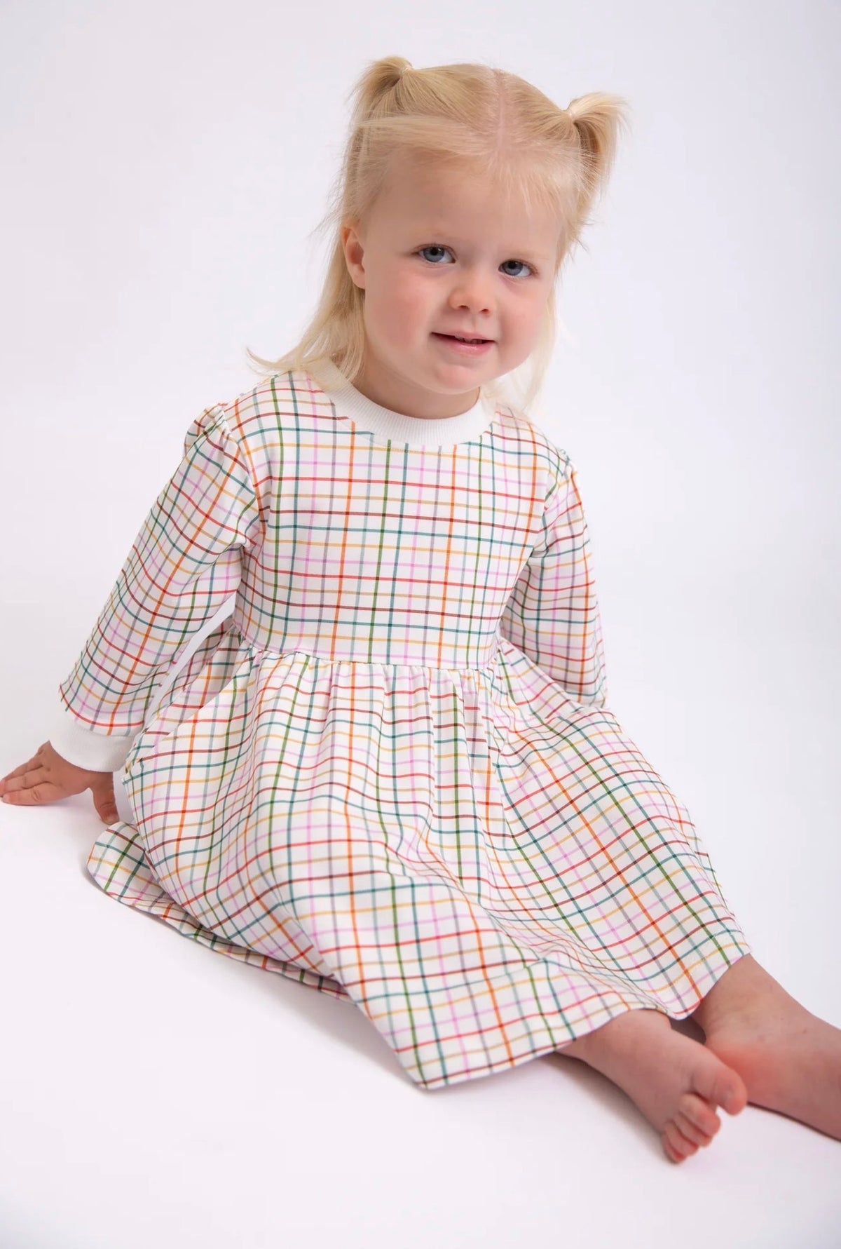 AJ Plaid Sweatshirt Dress