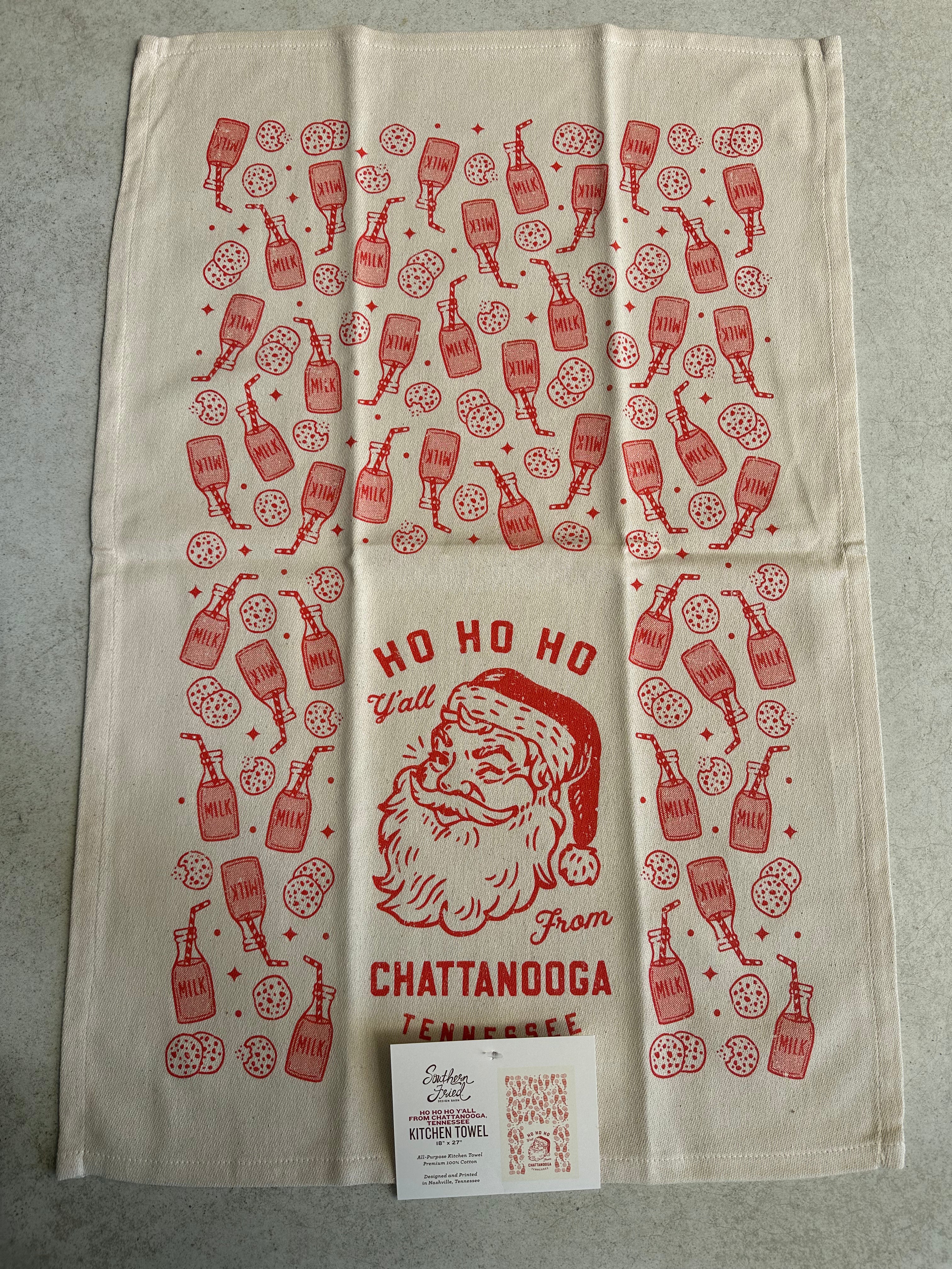 Southern Fried | Chattanooga Santa Tea Towel