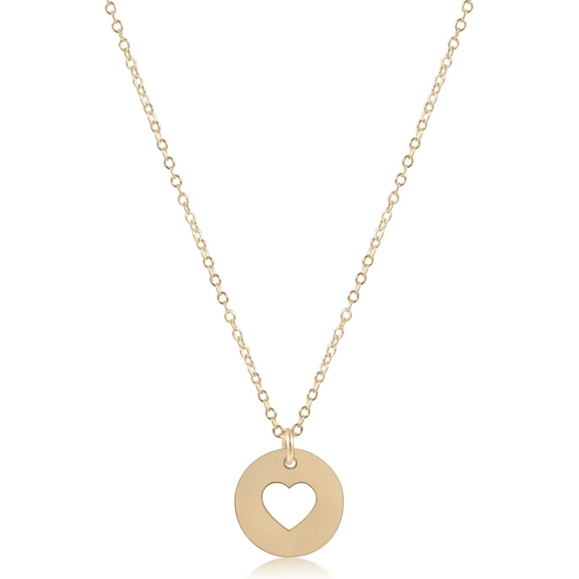 eNewton | 16'' Necklace Gold - Love Gold Disc