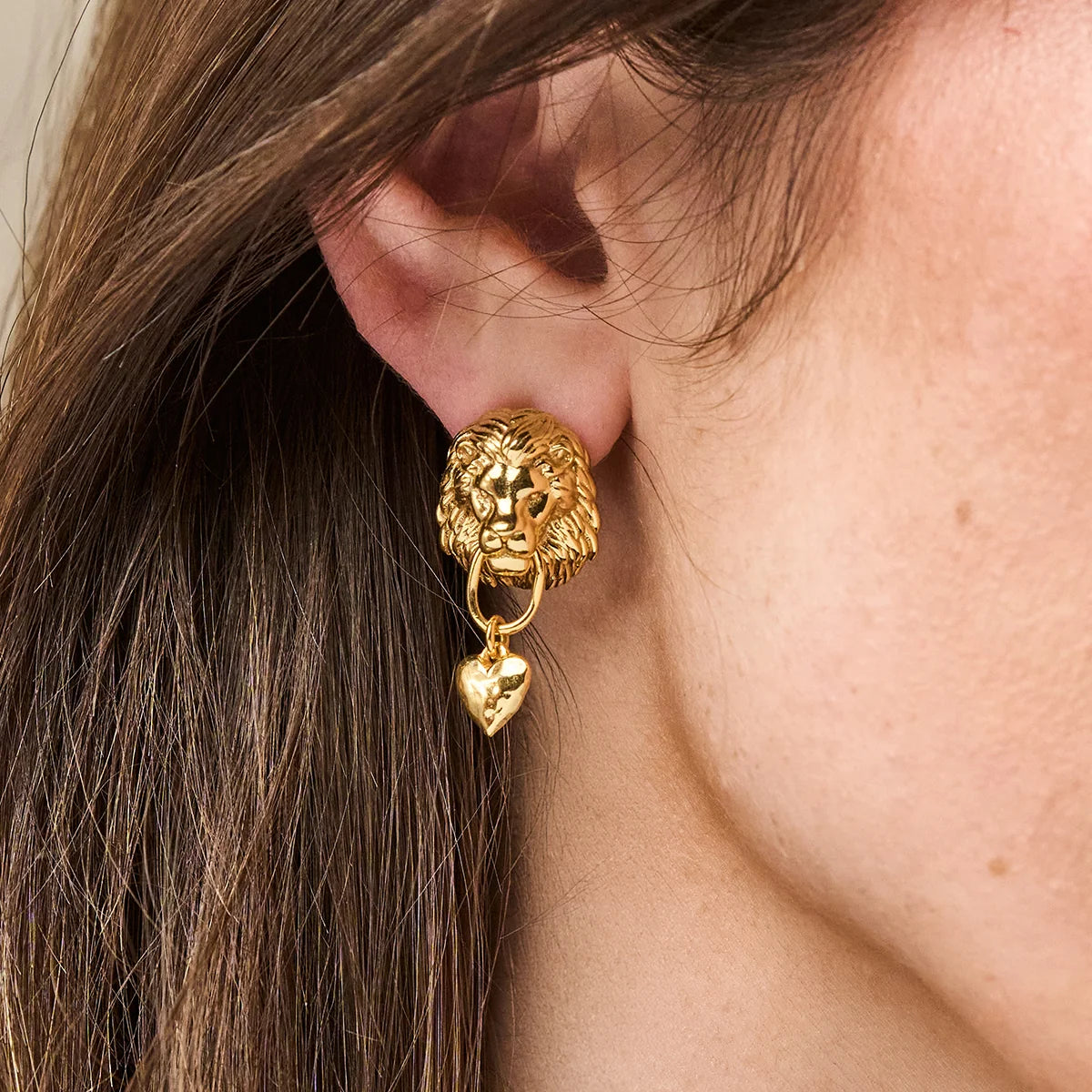Lionheart Post Earrings