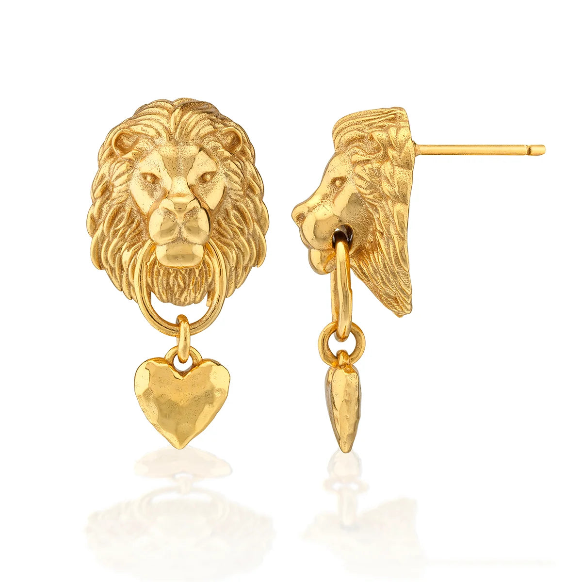 Lionheart Post Earrings