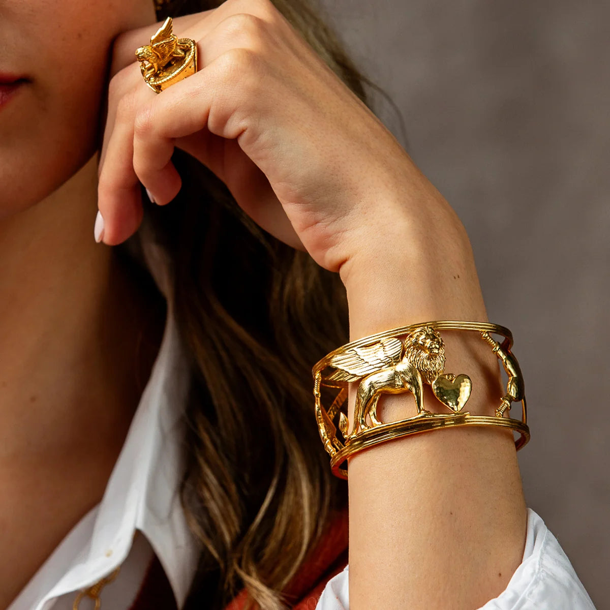 Lionheart Gold Cuff