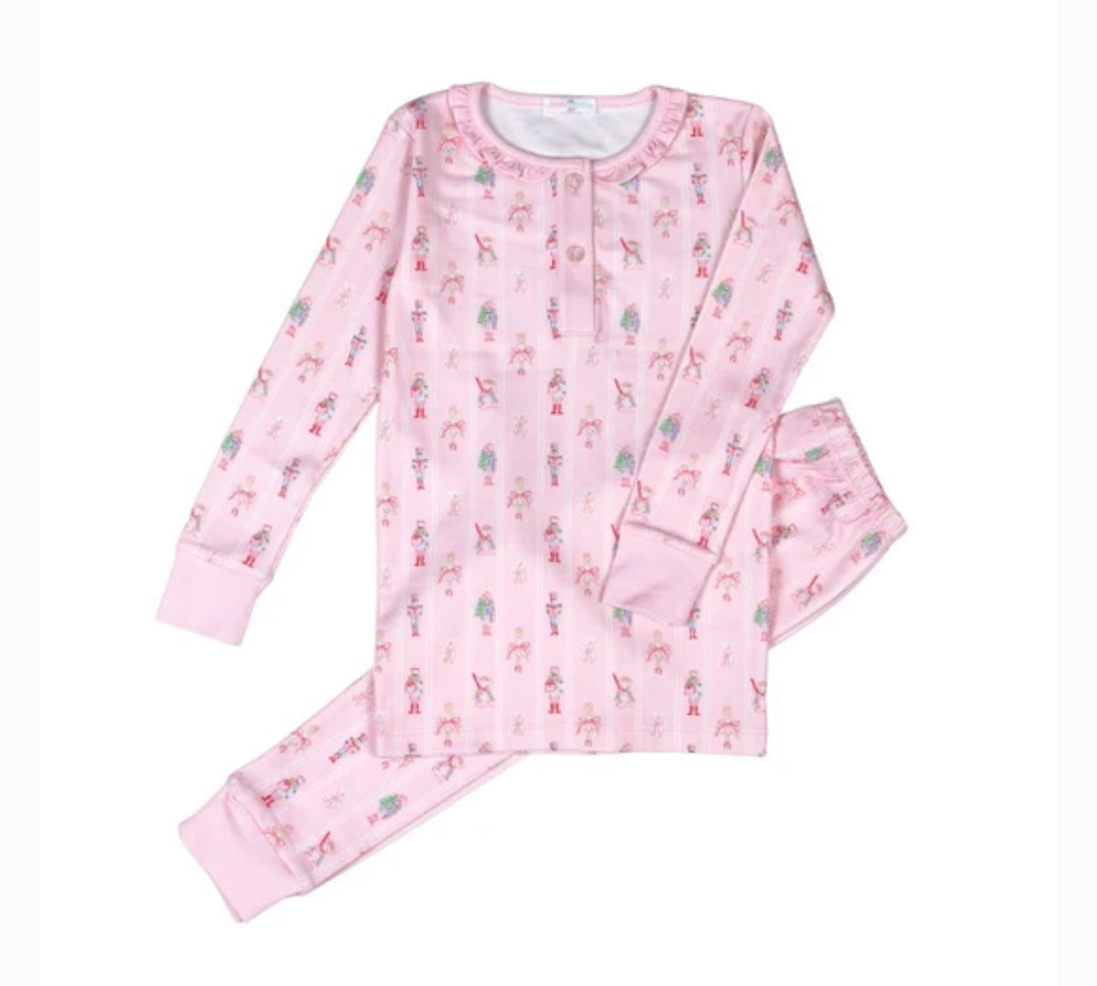 Pink Nutcracker Pima Two Piece Pajama Set
