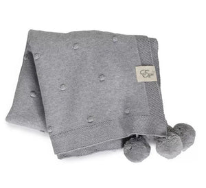 Effiki | Knitted Baby Blanket w/ Swiss Dots
