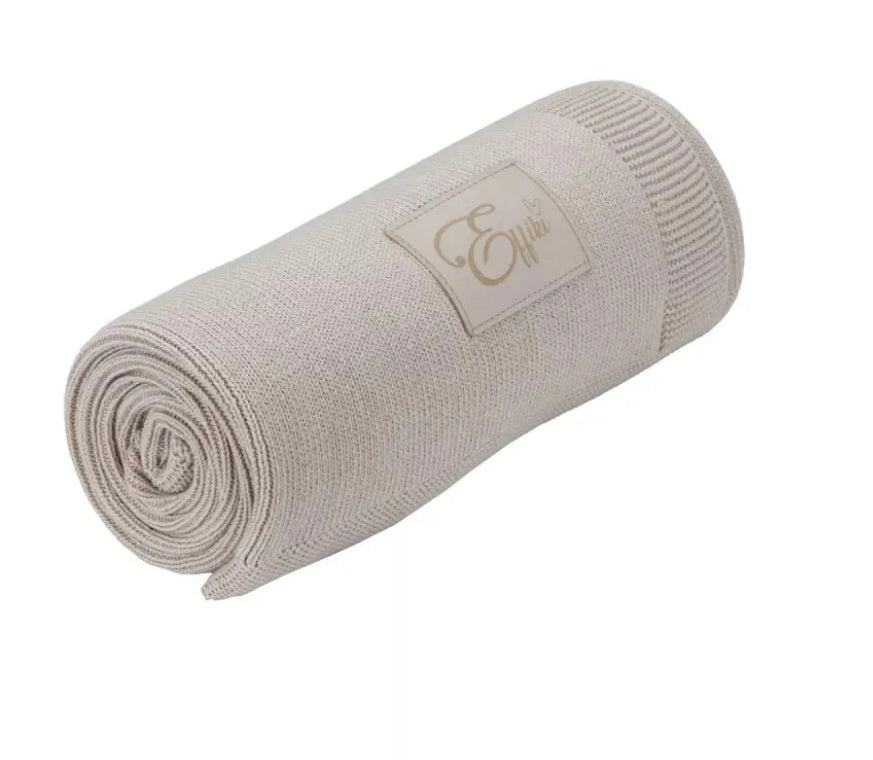 Effiki | Classic Knitted Bamboo Baby Blanket