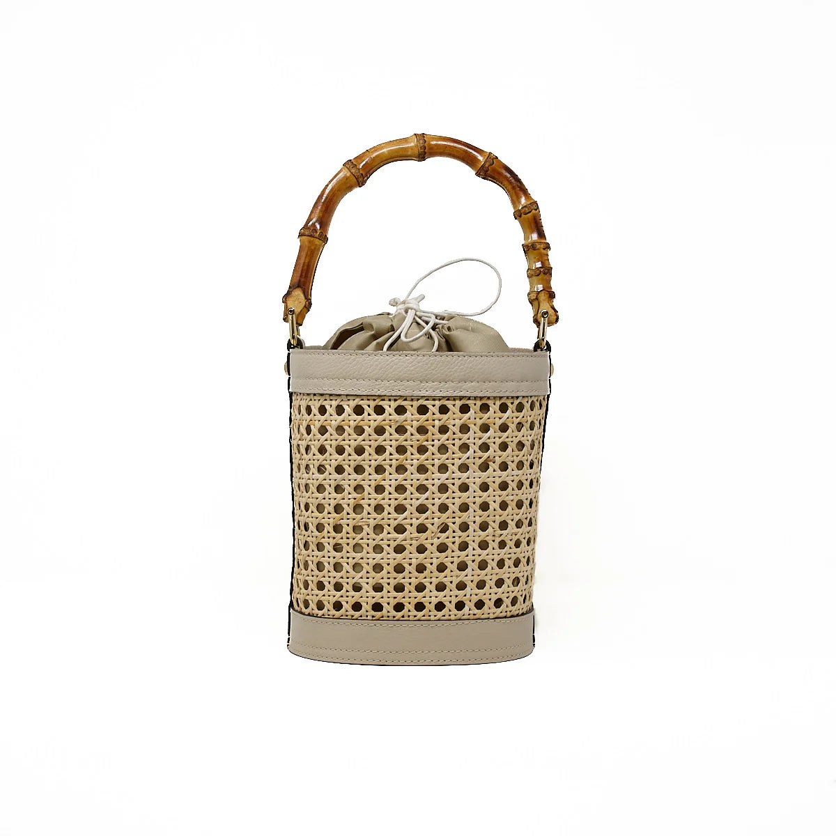 German Fuentes | Rattan Leather Bucket Bag