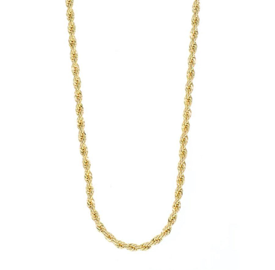 Maya J | Birthstone Charm Necklaces -Rope Chain Gold