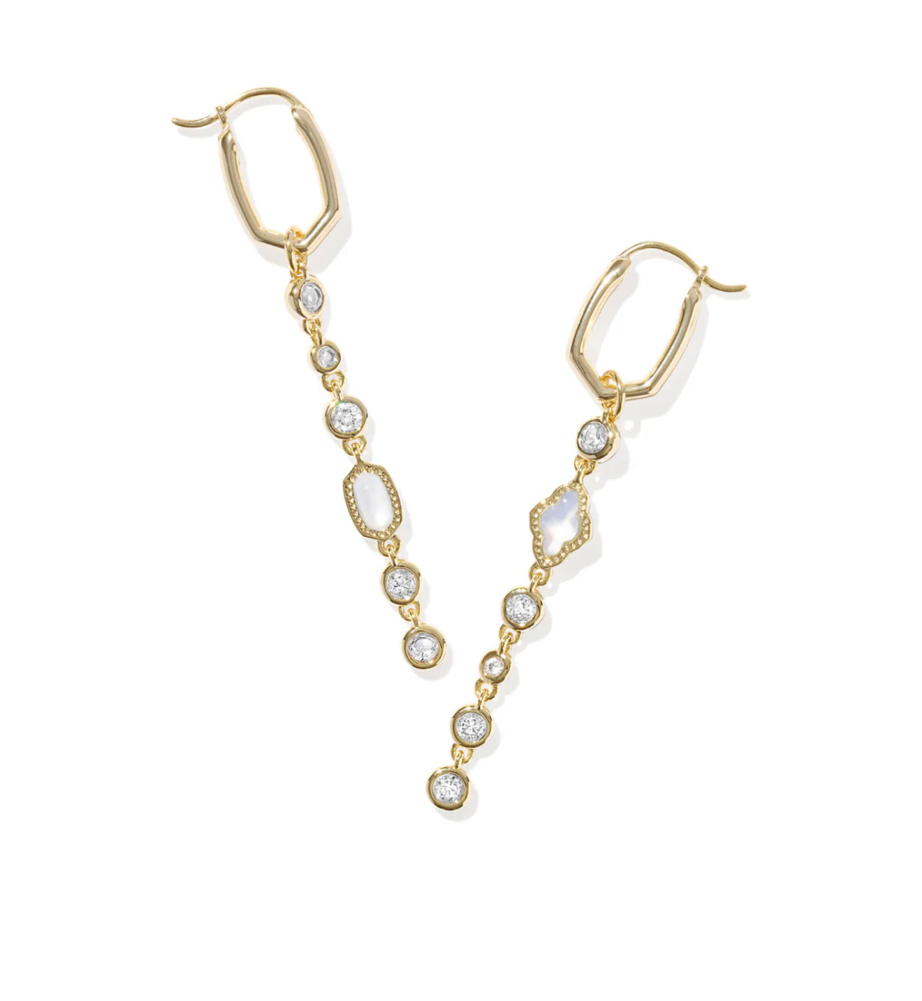 Kendra Scott | Mini Elisa Abbie Huggie Earring - Gold White Mix