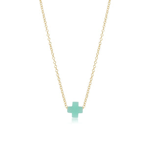 eNewton | 16” Necklace Gold - Signature Cross