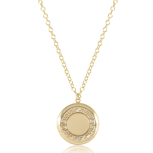 eNewton | 16" Gold Necklace - Medium Cherish Gold Locket