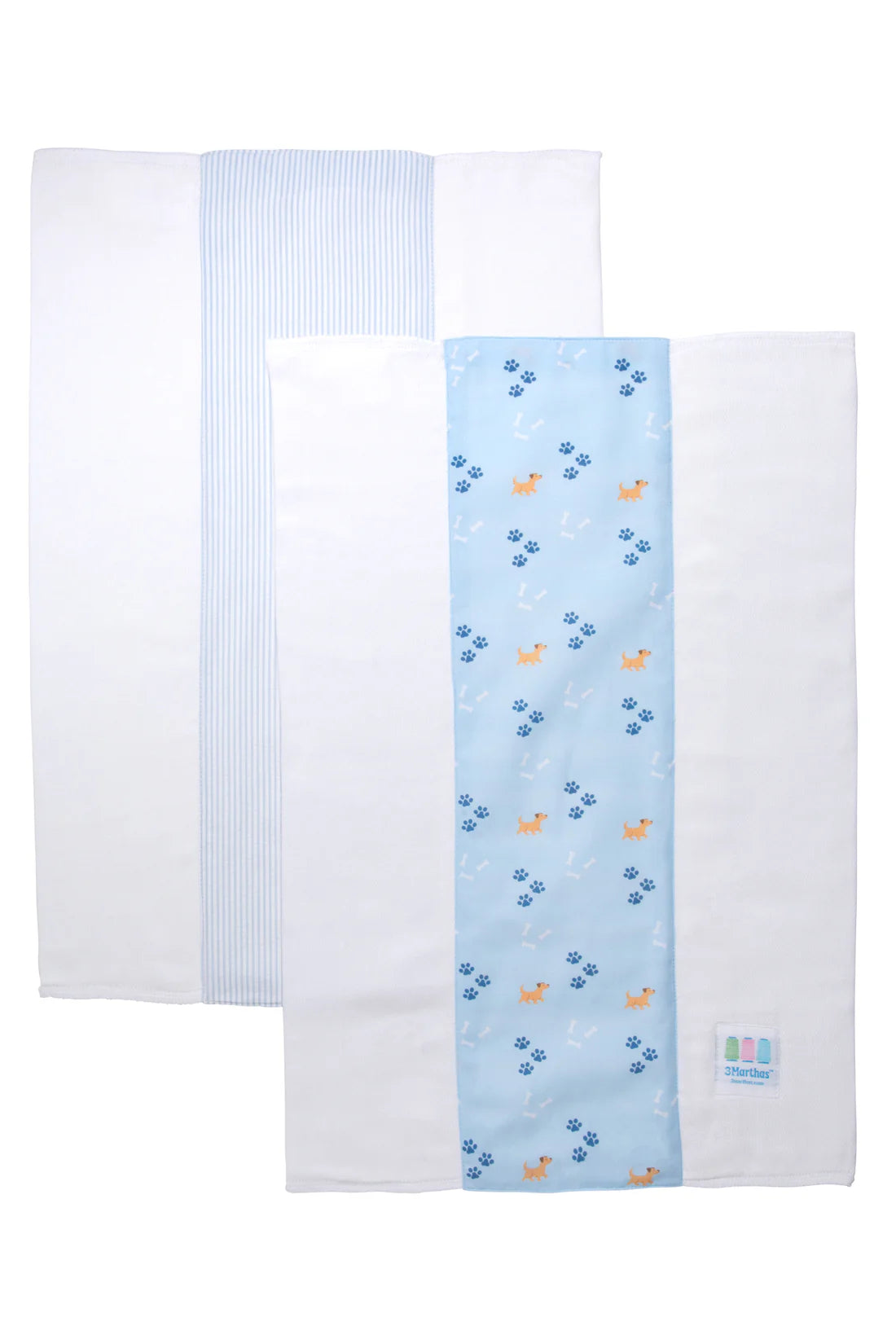 3 Marthas | Puppy Set of Two Burp Cloths