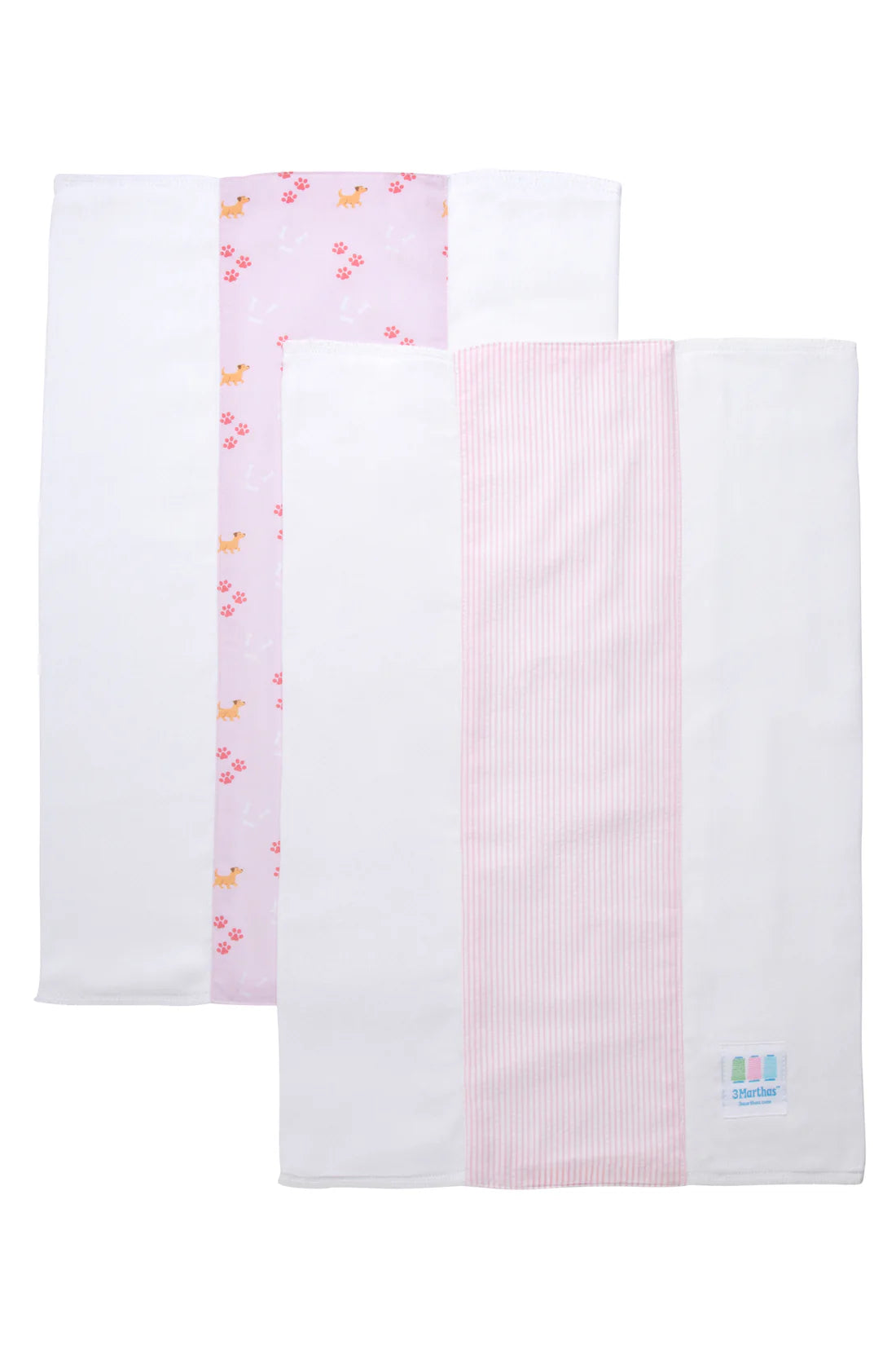 3 Marthas | Puppy Set of Two Burp Cloths
