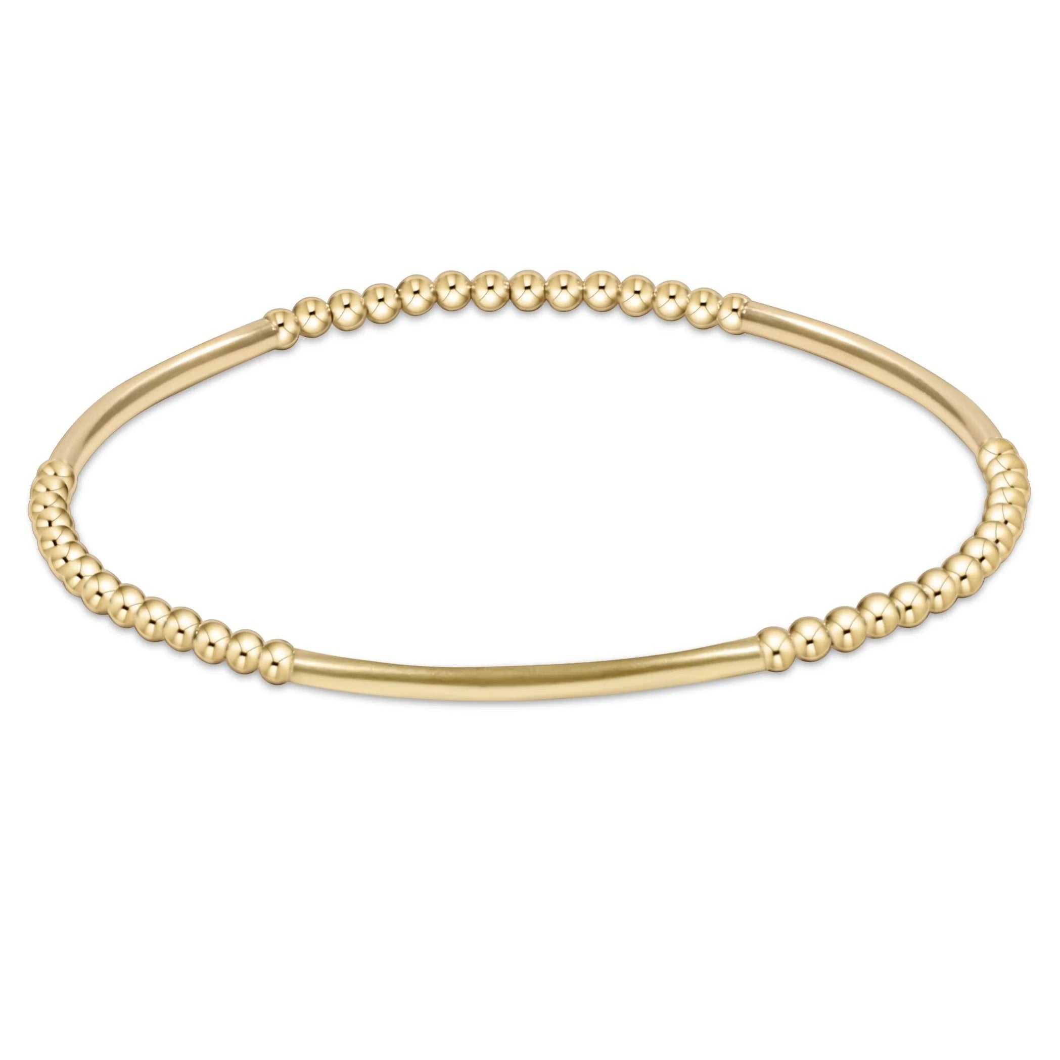 eNewton | Bliss Bar Pattern Gold 2.5mm Bracelet
